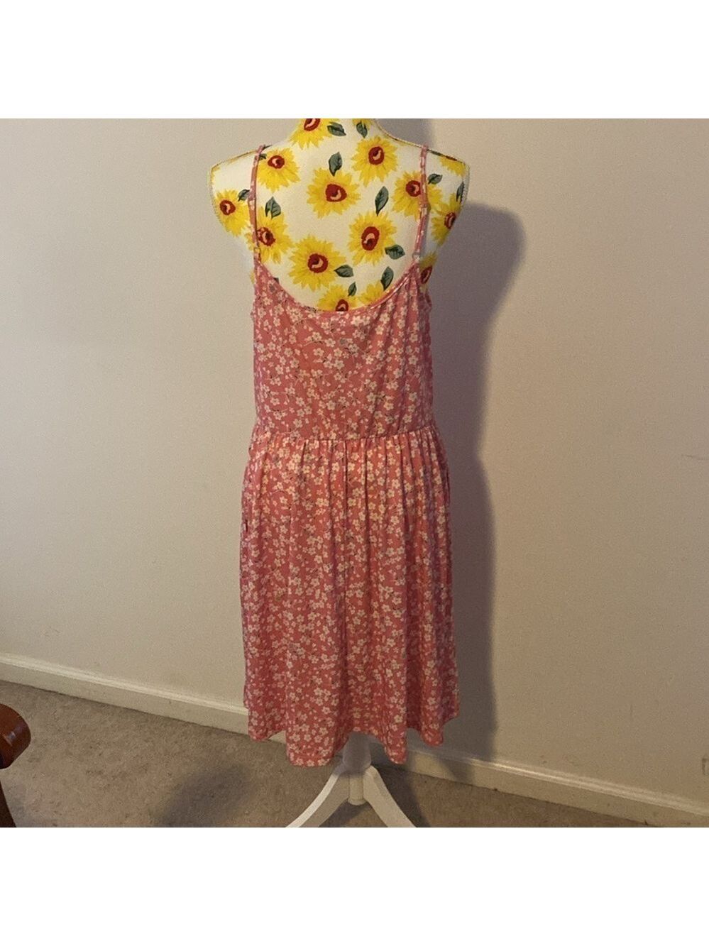 Styleworld Pink White Summer Dress XL - Picture 3 of 6